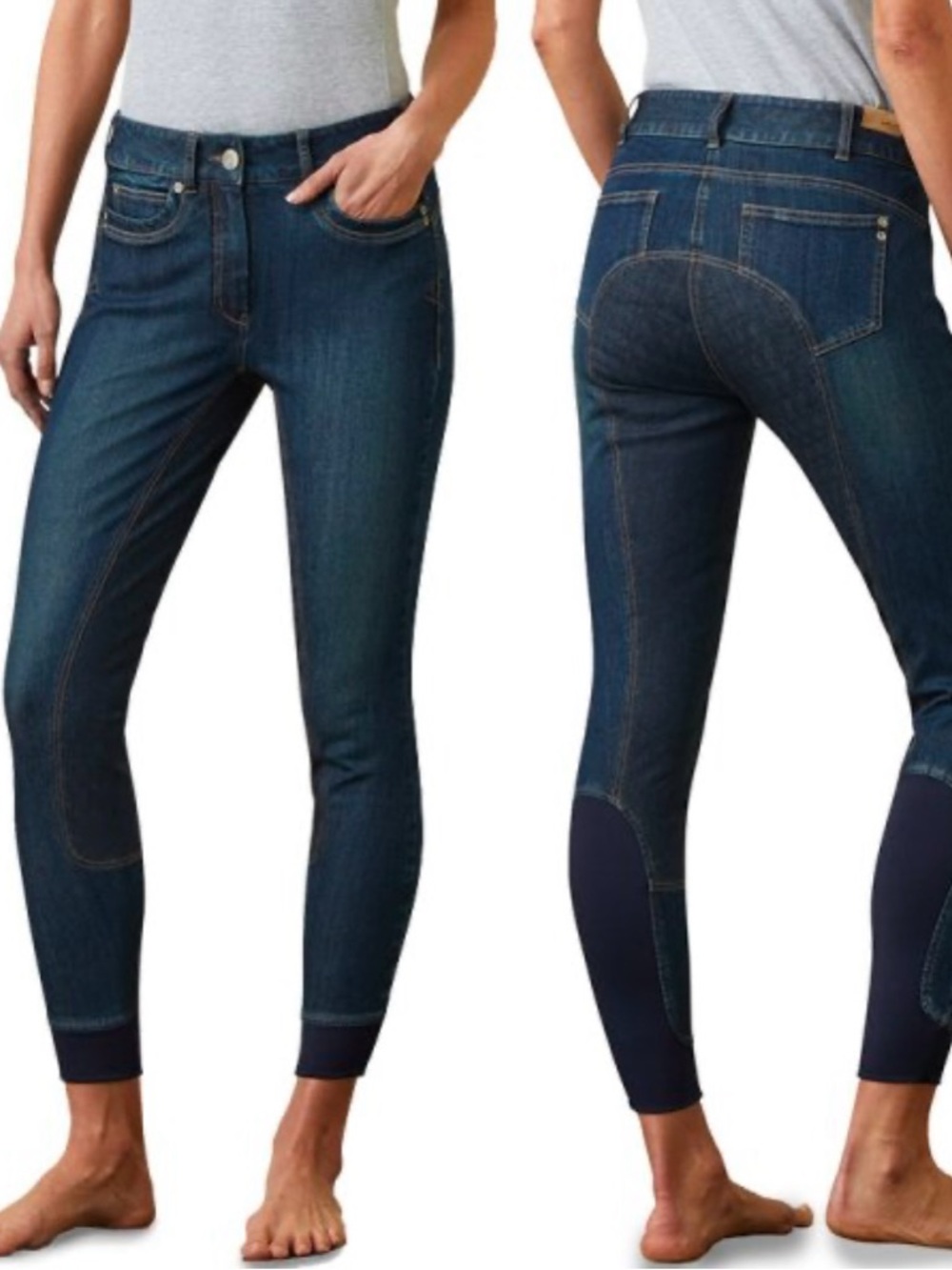 ARIAT Halo Women’s Denim Riding Breeches Blue Jeans Size 26R
